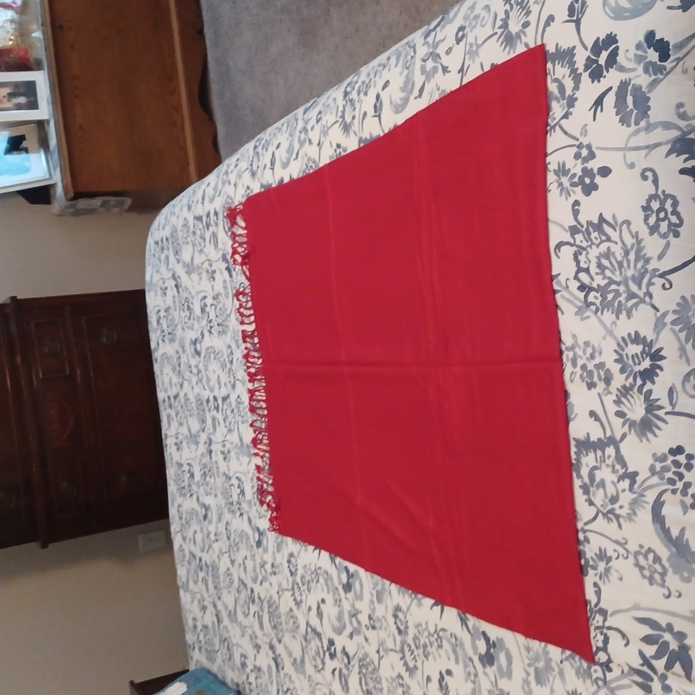 NEW RED WRAP WITH FRINGE